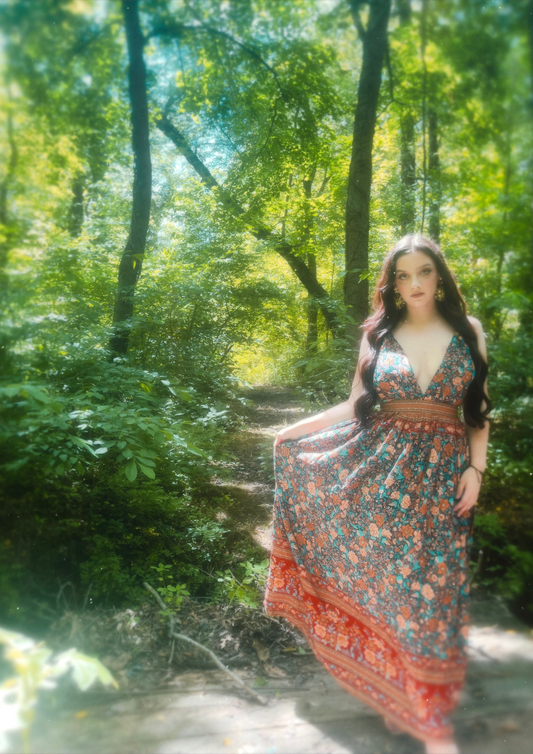 Flora Printed Maxi Dress